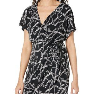 MICHAEL Michael Kors  Print Tie Faux Wrap Dress